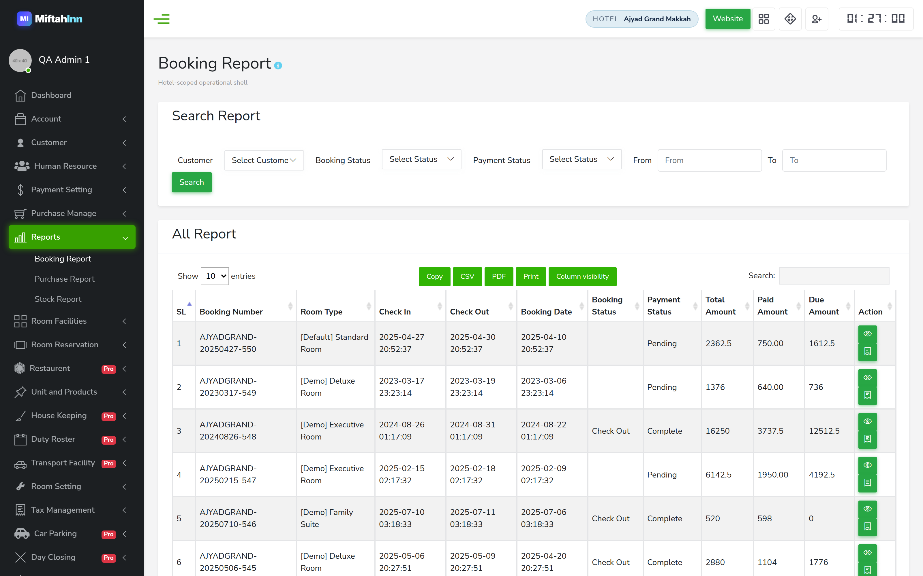 Revenue &amp; reports