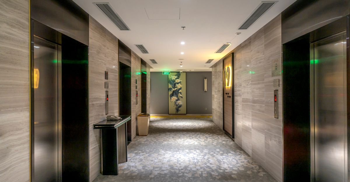Luxury hotel lobby
